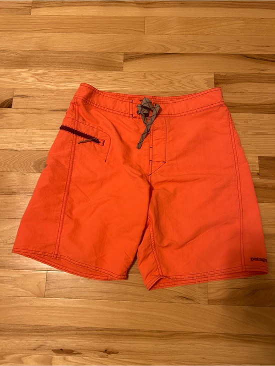 Patagonia Other - Patagonia Men’s Bright Orange Board Shorts with Gray Drawstring